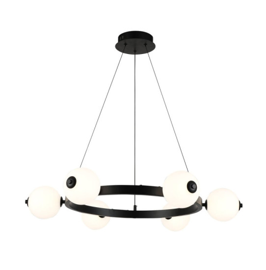 Подвесная LED-люстра Valeso G 2916/6 120W Черный, 3000K-6500K, пульт 2.4G с затемнением