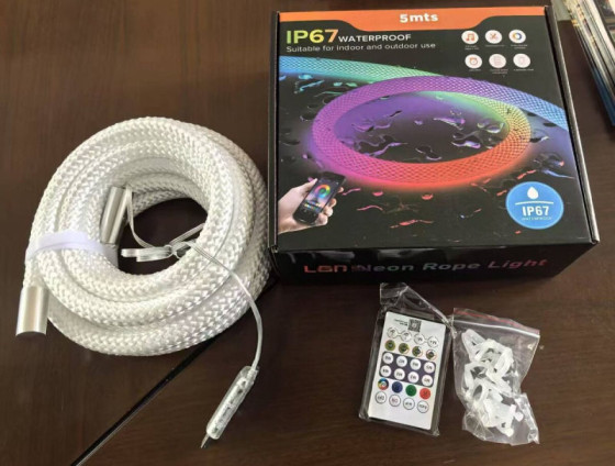 Світлодіодна плетена стрічка розумна Valeso 5m 250LED RGB з пультом та керуванням через додаток