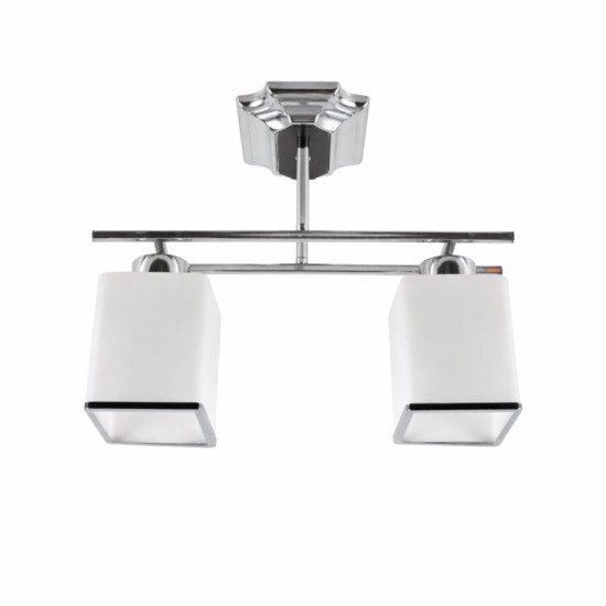 Стельова люстра Valeso LX9080-2, 2 плафони, метал + скло, хром, E27, 60W