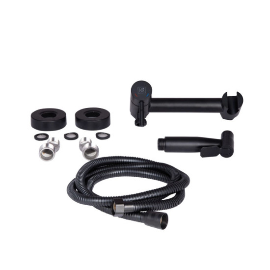 Гигиенический душ со смесителем Lidz Aria 110 округлый LDARI110BLA43394 Black