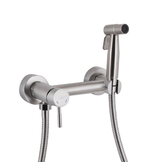 Гигиенический душ со смесителем Lidz Aria 110 округлый LDARI110NKS43393 Nickel