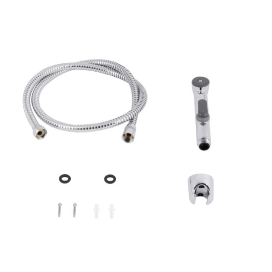 Гигиенический душ Qtap Inspai-Varius округлый QTSETCRMA021 Chrome/Grey (Set)