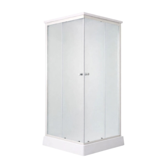 Душевой бокс Lidz Kubis SB90x90.SAT.LOW.FR, стекло Frost 4 мм