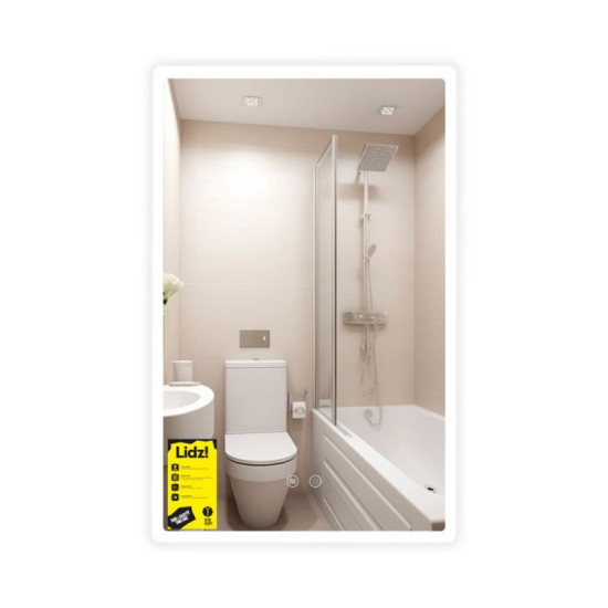 Зеркало Lidz Orion (OR2) 500х800 с LED-подсветкой Touch, с антизапотеванием, с диммером, рег. яркости LDOR50080049291