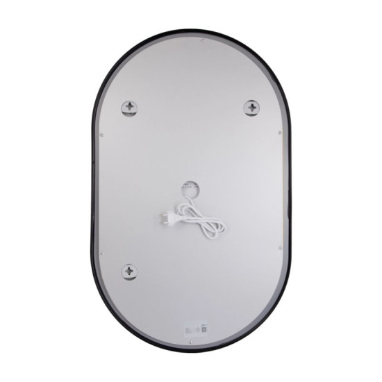 Дзеркало Qtap Scorpio (SC1) з LED-підсвічуванням Touch, з антизапотіванням, з диммером, рег. темп. кольори Black QTSC500800