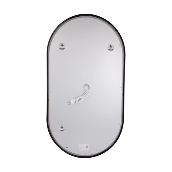 Зеркало Qtap Scorpio (SC1) с LED-подсветкой Touch, с антизапотеванием, с диммером, рег. темп. цвета Black QTSC500900