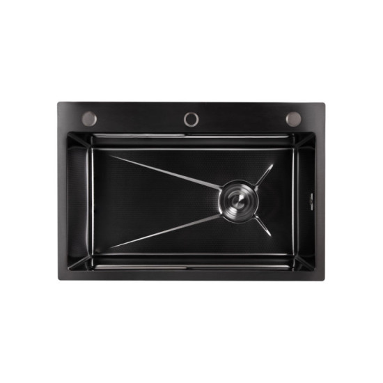 Кухонная мойка Lidz Handmade H6845HB Decor Black PVD Honeycomb 3,0/1,0 мм LDH6845HDECBLM49445