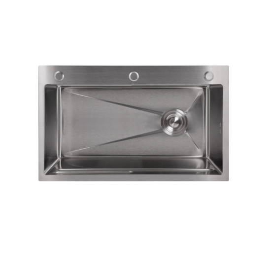 Кухонная мойка Lidz Handmade H7545 Brushed Steel 3,0/1,0 мм LDH7545BRU49457