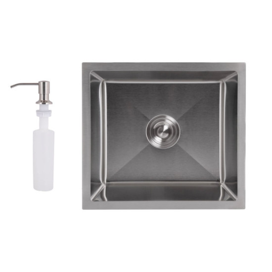 Кухонна мийка під стільницю Lidz Handmade H4843 Brushed Steel 3,0/1,0 мм LDH4843BRU49441