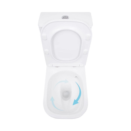 Унитаз-компакт Qtap Aquarius Ultra Quiet 620×355×790 мм с сиденьем Soft-close, White QTAQAW27W49262