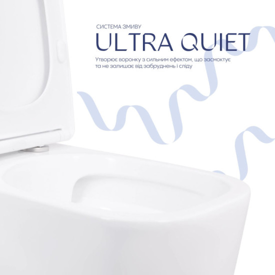 Унитаз-компакт Qtap Aquarius Ultra Quiet 620×355×790 мм с сиденьем Soft-close, White QTAQAW27W49262
