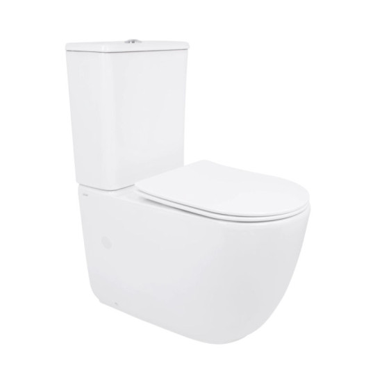 Унитаз-компакт Qtap Leo Ultra Quiet 620×355×790 мм с сиденьем Soft-close, White QTLEO27W49261