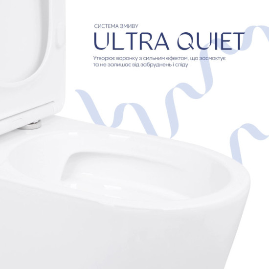 Унитаз-компакт Qtap Leo Ultra Quiet 620×355×790 мм с сиденьем Soft-close, White QTLEO27W49261