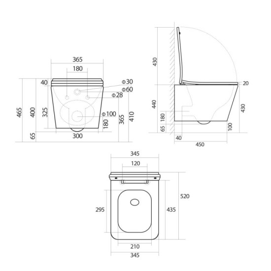 Унитаз подвесной Qtap Tern Ultra Quiet 520×345×325 мм, Stone grey, с сиденьем Slim Duroplast / Soft-close / Quick Release QTTER26SG49000