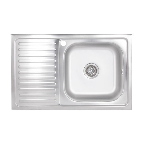 Кухонна мийка Brinex 5080-R 0,6 мм Satin (BRIN5080RSAT06)