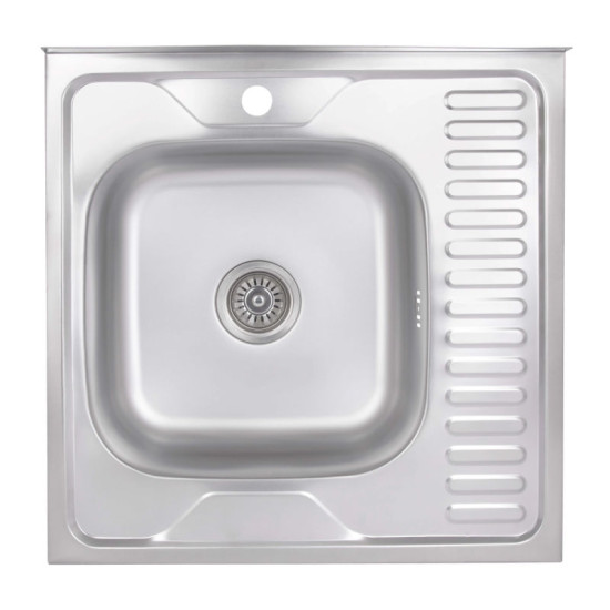 Кухонная мойка Brinex 6060-L 0,6 мм Satin (BRIN6060LSAT06)