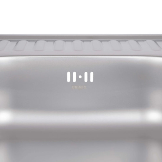 Кухонная мойка Brinex 6060-L 0,6 мм Satin (BRIN6060LSAT06)