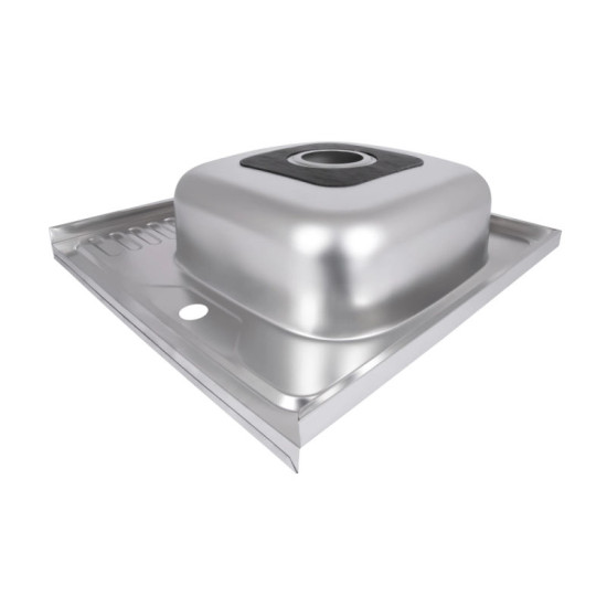 Кухонна мийка Brinex 6060-R 0,6 мм Satin (BRIN6060RSAT06)