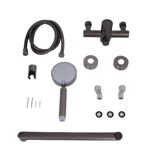 Смеситель для ванны Brinex Pure 005 Graphite BRIPUR005GRP
