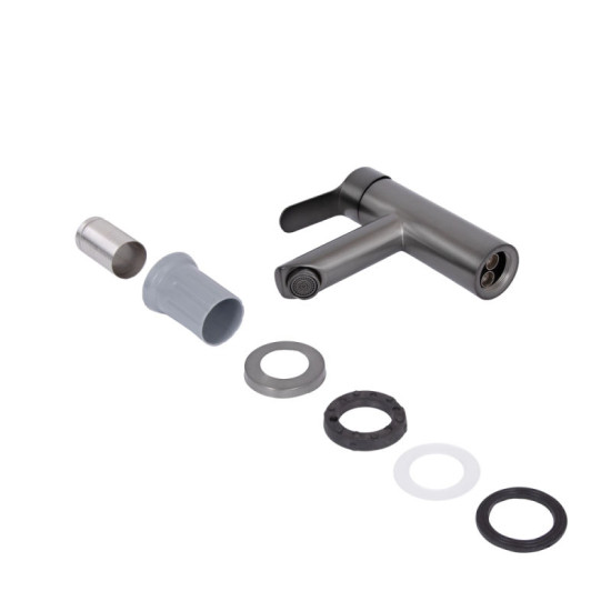 Смеситель для раковины Brinex Pure 001F Graphite BRIPUR001FGRP