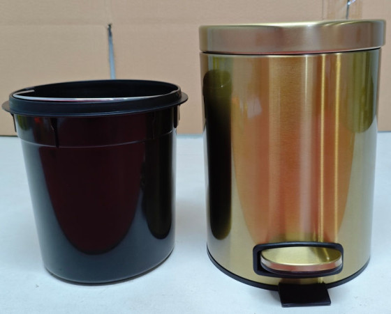 Відро для сміття Mixxus Ellipse-TC0205 Brushed Gold 5л (матове золото) (MI8400)