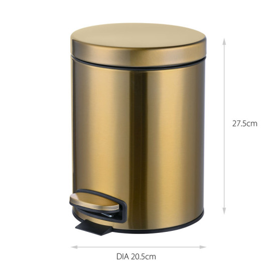 Відро для сміття Mixxus Ellipse-TC0205 Brushed Gold 5л (матове золото) (MI8400)