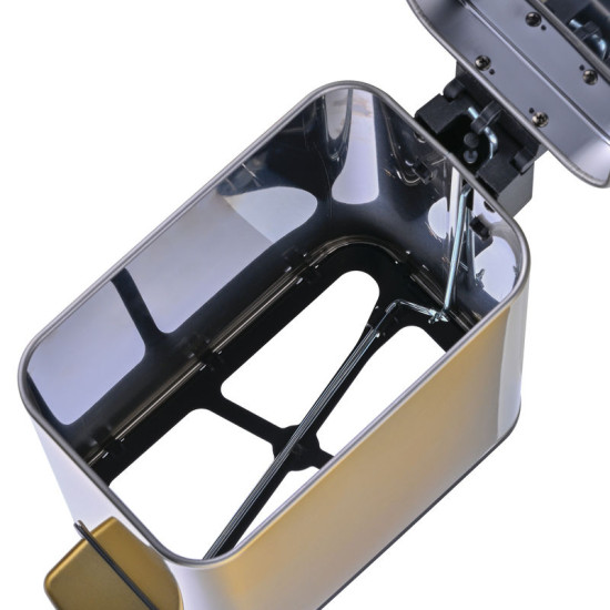 Ведро для мусора Mixxus Premium Quadro-TC0105 Brushed Gold 5 л (матовое золото) (MI8394)