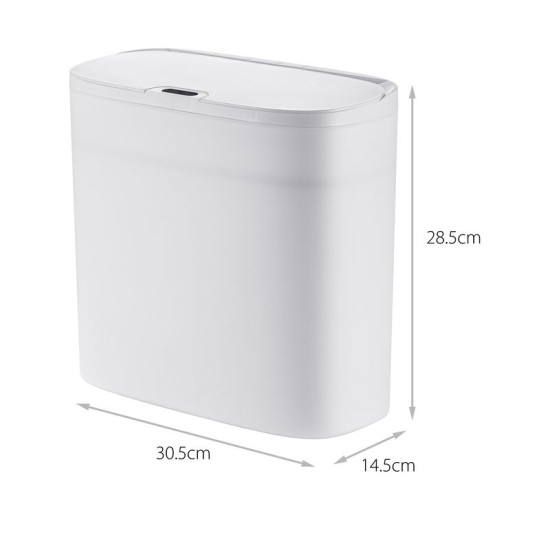 Відро для сміття сенсорне Mixxus Wave-TC0414 White 14 л (білий) (MI8405)