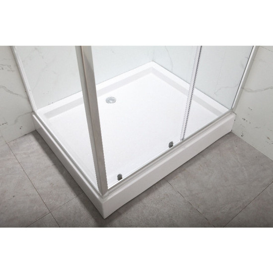 Душевая кабина Mixxus HARD SCT01-120x80x198-TR Chrome NEW прозрачное стекло 5мм (MI8428)