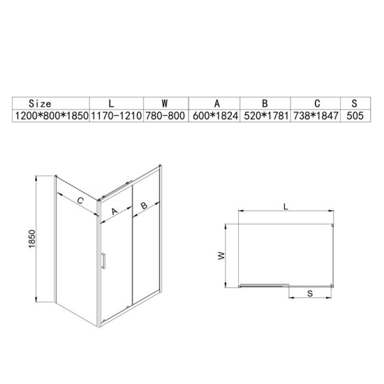 Душевая кабина Mixxus HARD SCT01-120x80x198-TR Chrome NEW прозрачное стекло 5мм (MI8428)