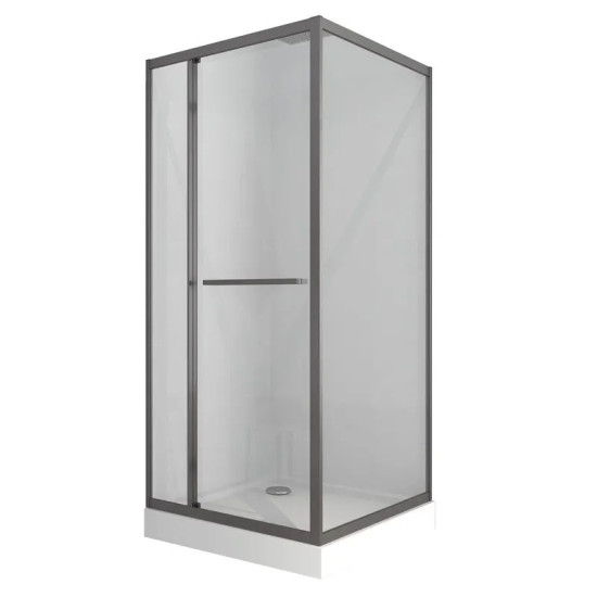 Душевая кабина Mixxus Style SCT01-90x90x200-TR Graphite прозрачное стекло 6мм (MI8432)