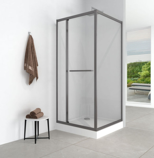 Душевая кабина Mixxus Style SCT01-90x90x200-TR Graphite прозрачное стекло 6мм (MI8432)