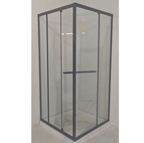 Душевая кабина Mixxus Style SCT01-90x90x200-TR Graphite прозрачное стекло 6мм (MI8432)