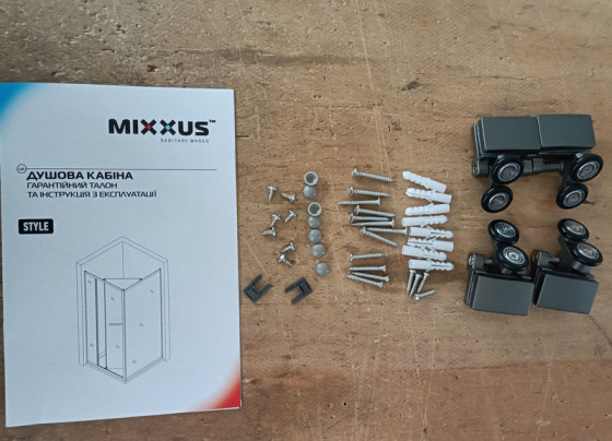 Душевая кабина Mixxus Style SCT01-90x90x200-TR Graphite прозрачное стекло 6мм (MI8432)