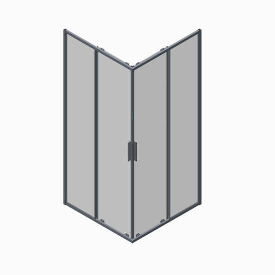 Душевая кабина без поддона Koer SR SC10-90x90x195-TR-01 прозрачное стекло Easy Clean 6мм, хром (KR5942)