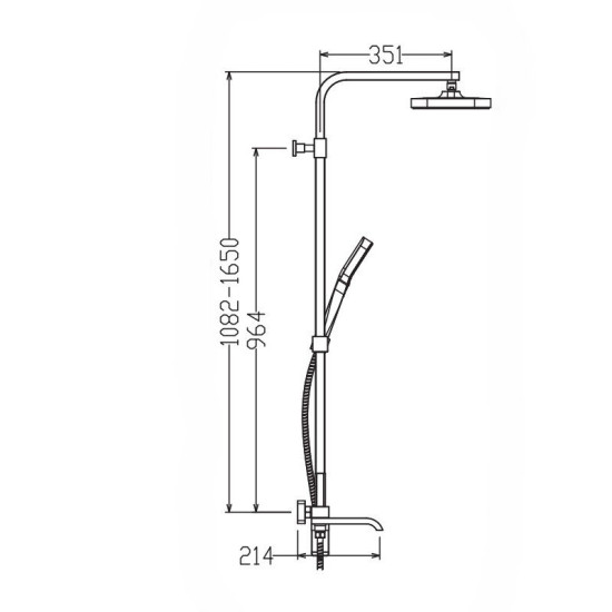 Душова система Koer KB-56037-07 (графіт) (KR6002)