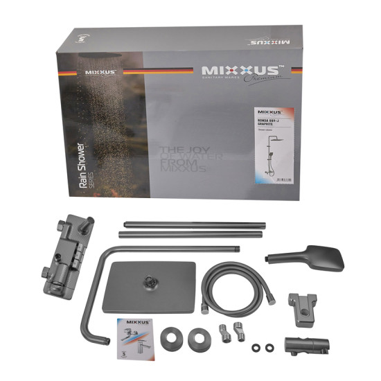 Душева система Mixxus Premium Ronda 009-J Graphite (графіт) (MI8387)