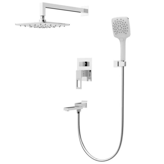 Душова система прихованого монтажу Koer KB-66009-04 (хром+білий) (KR5990)