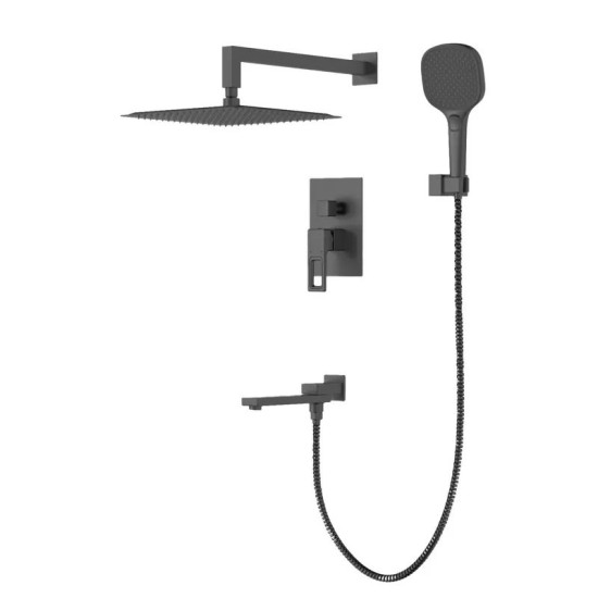 Душова система прихованого монтажу Koer KB-66009-07 (графіт) (KR5991)