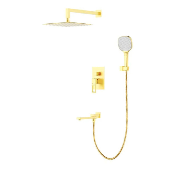 Душова система прихованого монтажу Koer KB-66009-12 (матове золото) (KR5992)