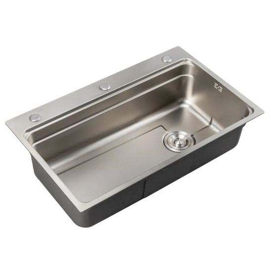 Кухонная мойка Mixxus MS7546-Set-01 Micro Decor SS Color (3.0/0.8) комплект (нерж.) (MI8391)