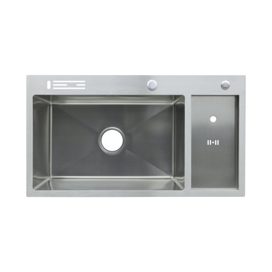 Кухонна мийка Zerix ZH7546-SET-05 Decor Graphite (ZM5592)