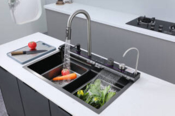 Кухонна мийка Zerix ZH7546-SET-05 Decor Graphite (ZM5592)