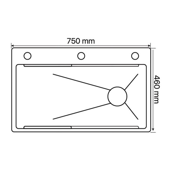 Кухонна мийка Zerix ZH7546-SET-05 Decor Graphite (ZM5592)