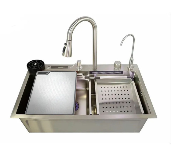 Кухонна мийка Zerix ZH7546-SET-06 Decor SS Color (ZM5596)