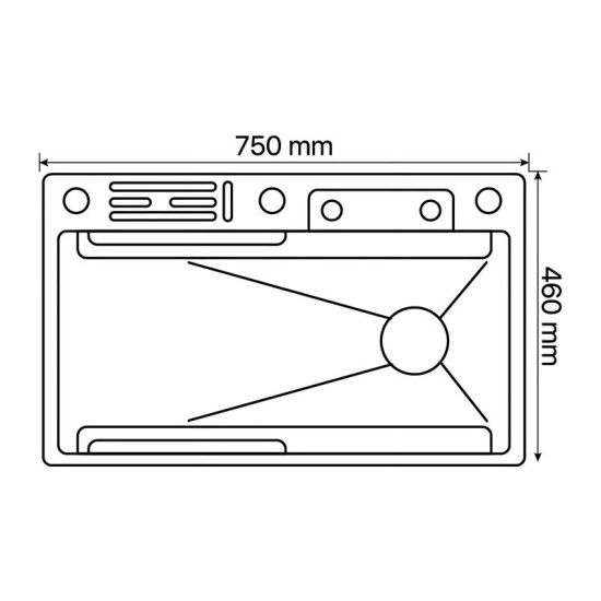 Кухонная мойка Zerix ZH7546-SET-06 Micro Decor SS Color (ZM5590)