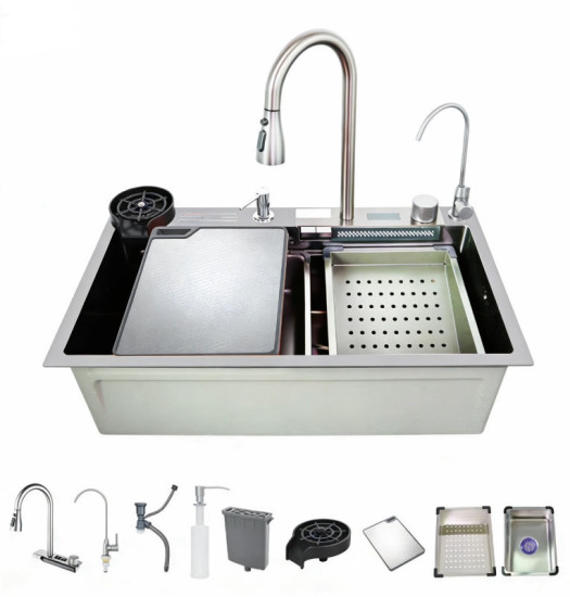 Кухонна мийка Zerix ZH7546-SET-07 Decor SS Color (ZM5598)