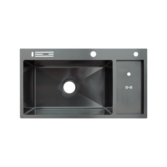 Кухонная мойка Zerix ZH8245-SET-08 Micro Decor Graphite (ZM5594)