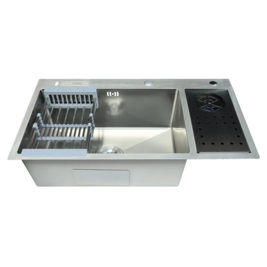 Кухонна мийка Zerix ZH8245-SET-08 Micro Decor SS Color (нерж.) (ZM5593)