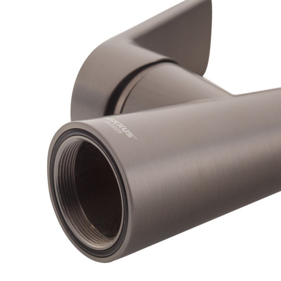 Кухонный смеситель Mixxus Premium Matis 011-T (NUT) Graphite Refl.Black (граф.+сил.излив черный) (MI8268)